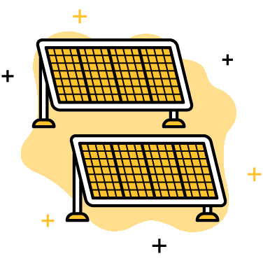 large scale solar panel cleaning icon